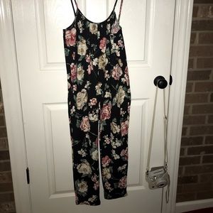 Floral overalls